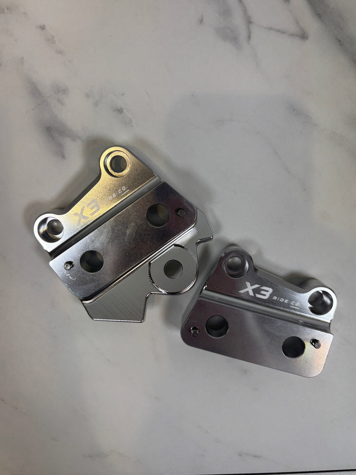 Talaria XXX Metal Foot Peg Brackets | CNC Upgrade Mounts (Black & Chrome)