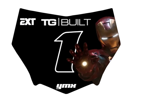 Decal for motocutz plate iron man edition