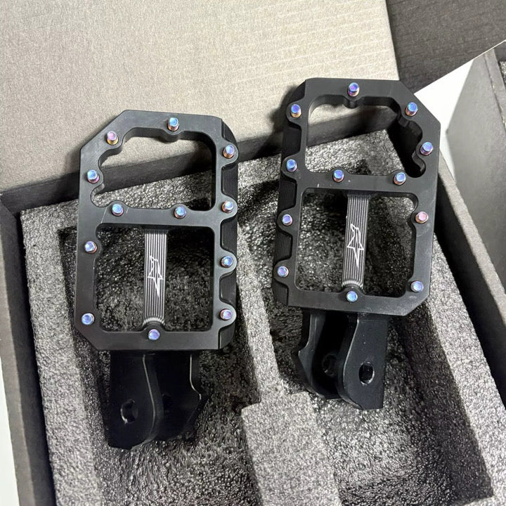 Cnc aluminum foot pegs for e motos fits basically every bike