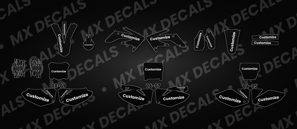Honda CRF250R (2004-2009) Fully Customizable Graphics Kit
