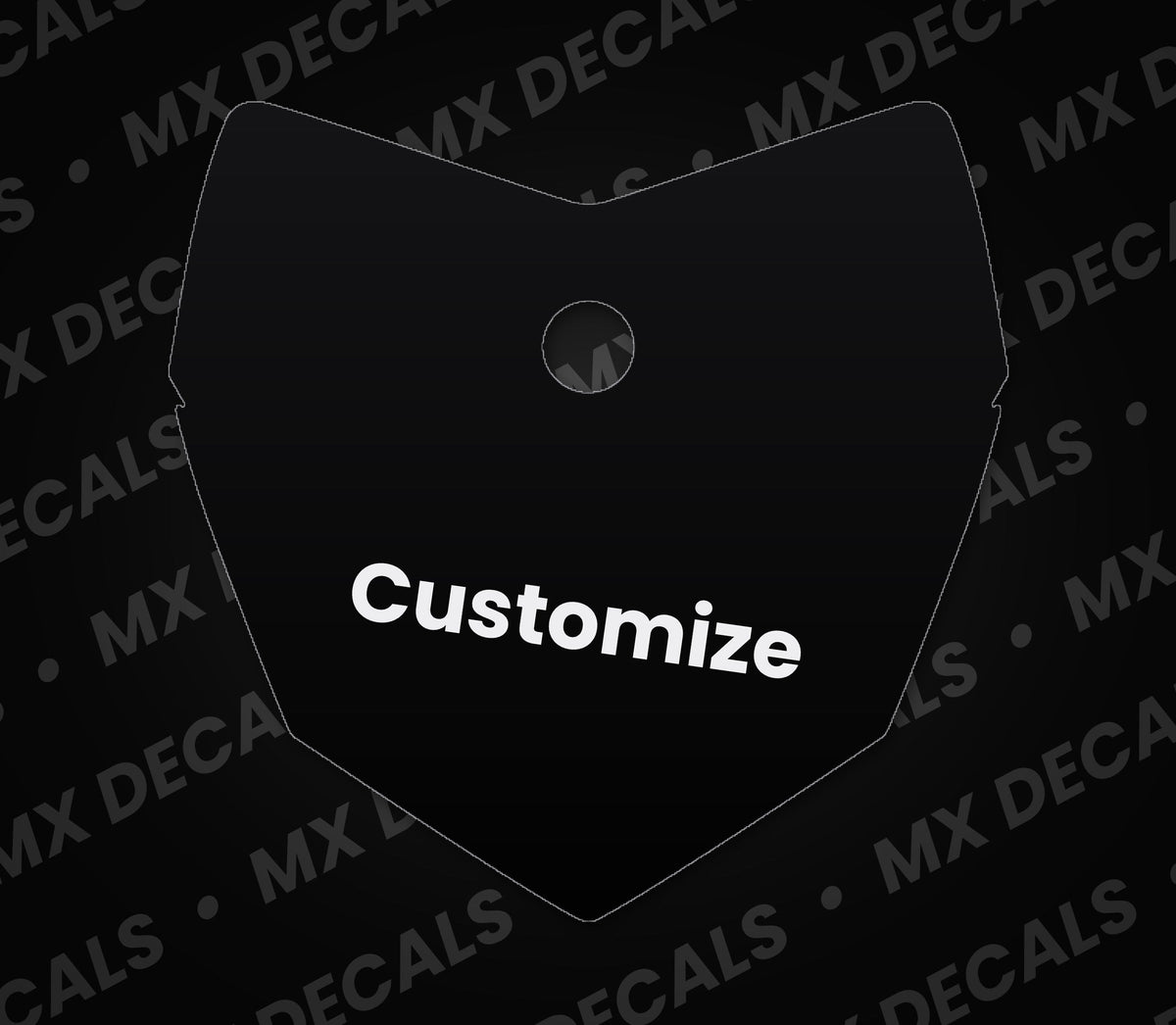 Kawasaki KLX110 (2010-2023) Customizable Front Number Plate Decal