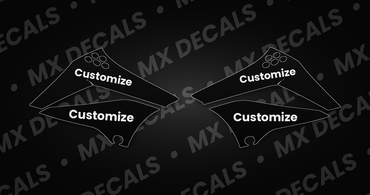 Kawasaki KLX110 (2010-2023) Customizable Radiator Shroud Decals