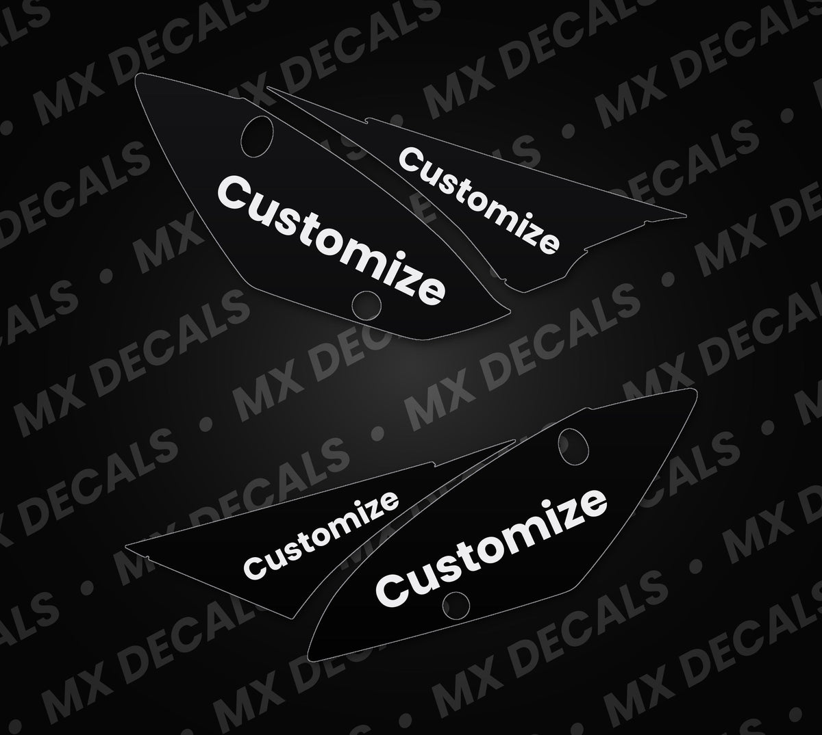 Kawasaki KLX110 (2010-2023) Customizable Side Panel Decals