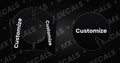 Kawasaki KLX110 (2010-2023) Customizable Trim Decals