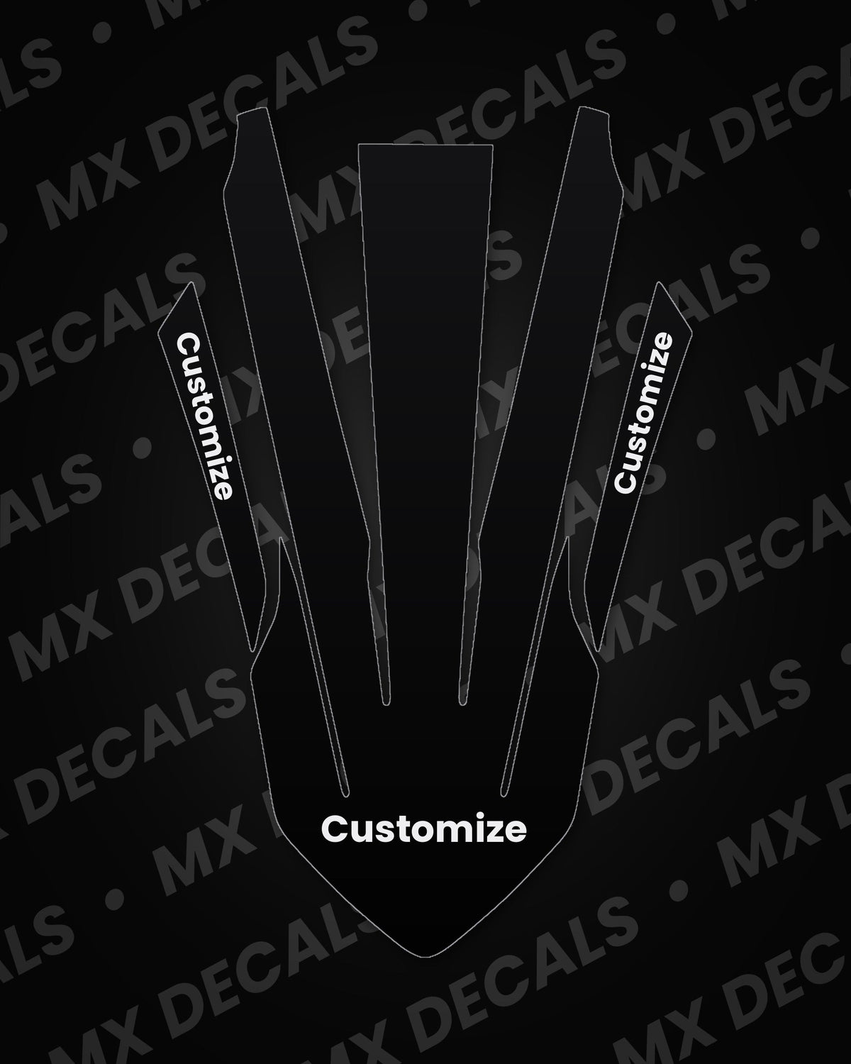 KTM 350 SX-F (2016-2018) Customizable Front Fender Decal